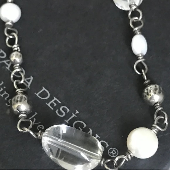 Silpada Vintage Sterling Silver Silver Pearl & Crystal Necklace - Picture 6 of 14